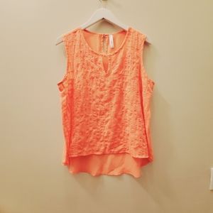 Jess Sheer Top with matching color embroidery Small size runs loose, can fit M